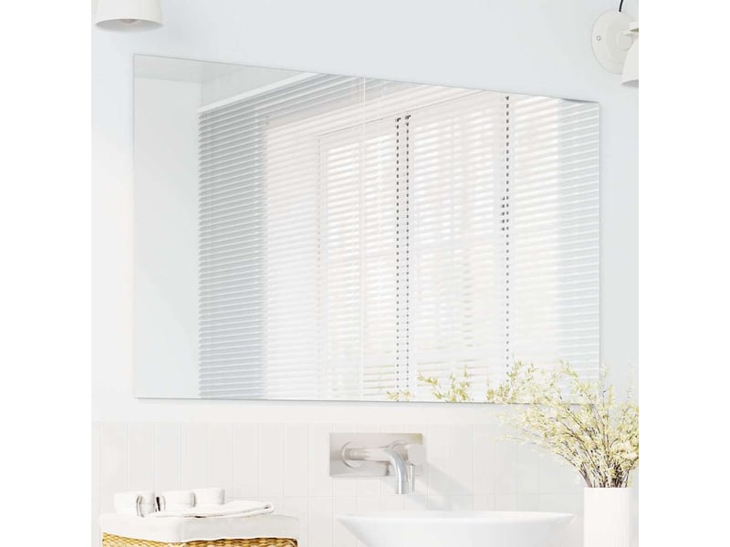  Miroir mural rectangulaire 100 x 60 cm verre trempé cf62859  - Conforama C