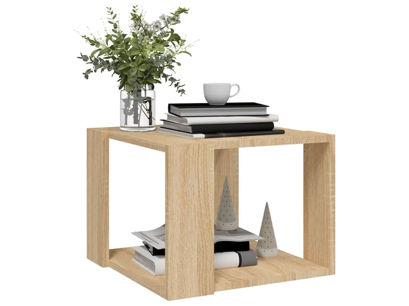  Table basse | table de salon chêne sonoma 40x40x30 cm bois d'ingénierie  - Conforama D