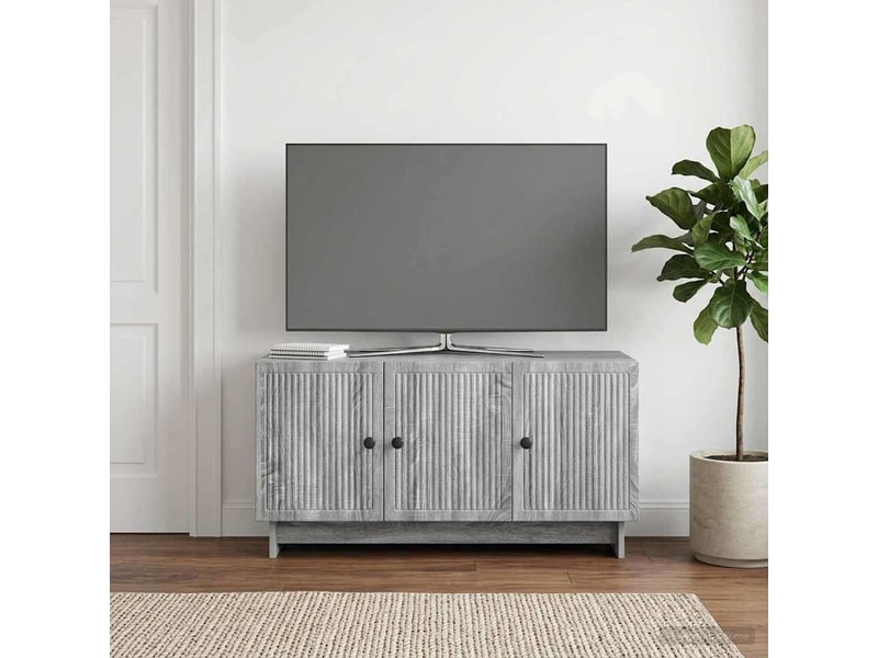  Meuble tv - banc tv - meuble de rangement 99 x 34,5 x 50 cm sonoma gris bois d'ingénierie  - Conforama B