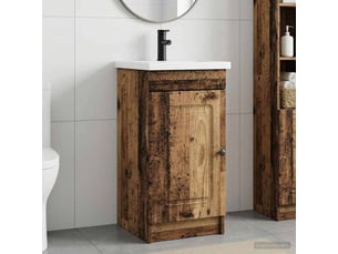 Meuble de salle de bain avec évier bois ancien shl9447