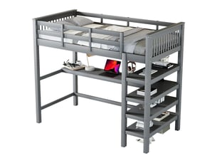 Lit simple 90x200 cm <strong></strong>  <strong></strong> coloris gris
