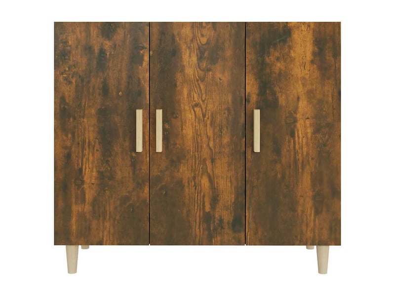  Buffet - bahut - meuble de rangement chêne fumé 90x34x80 cm bois d'ingénierie  - Conforama C