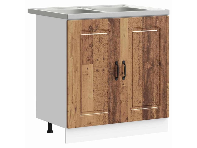 Meuble de rangement, armoire de cuisine kalmar bois ancien 80x46x81,5cm - Conforama A