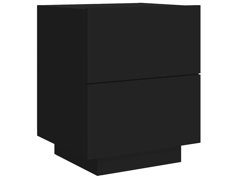 Table de chevet - cabinet de chevet - table de nuit avec lumières led noir bois d'ingénierie - Conforama B