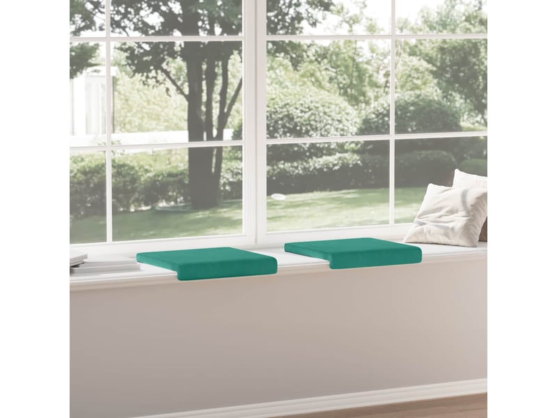  Lot de 2 coussins de banc, coussins d'assise, coussins pour chaisecanapé velours turquoise profondeur 35 cm cf52551  - Conforama D