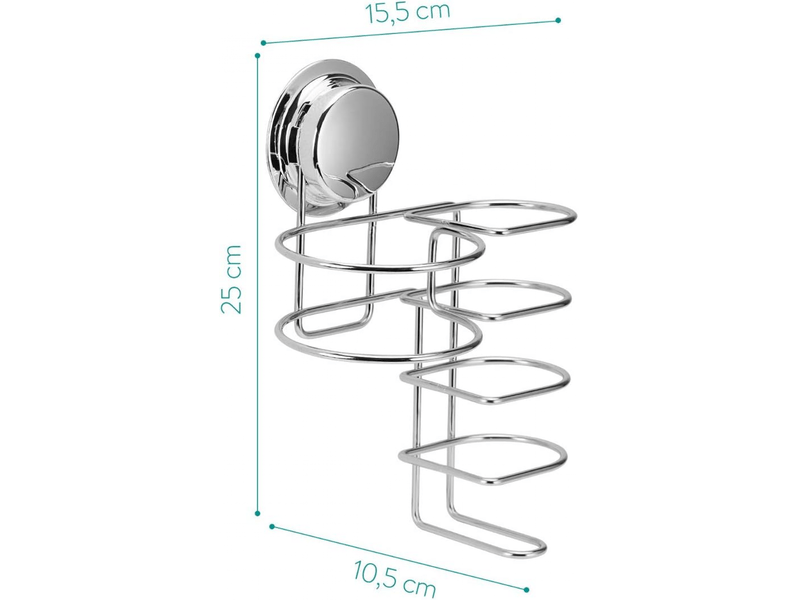  Support mural pour fer à lisser sans vis avec ventouse - rangement pour salle de bain  - Conforama D