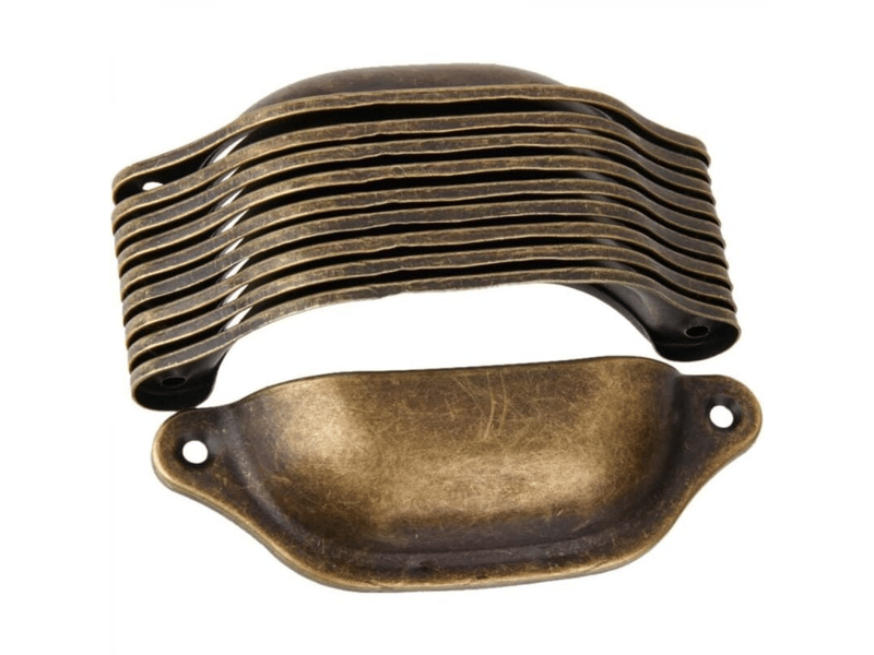  Lot de 10 poignées de pommeau de porte, décoration pour meubles, tiroirs, en laiton ancien  - Conforama A