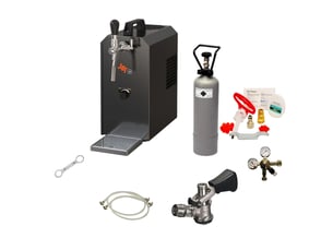 Ensemble complet - tireuse a biere - jet 30 machine a biere, pompe a biere, 35 litresh, kit de nettoyage pour tireuse a bière et tête de fût, keg: ad