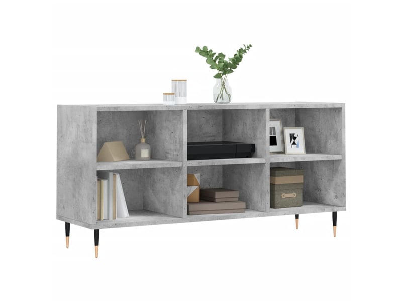  Meuble tv - banc tv - meuble de rangement gris béton 103,5x30x50 cm bois d'ingénierie  - Conforama C