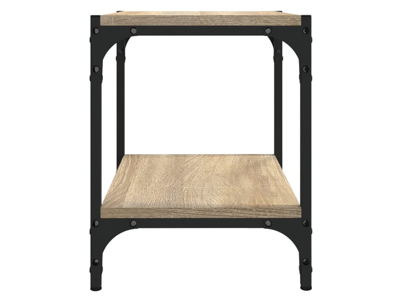  Meuble tv - banc tv - meuble de rangement chêne sonoma 40x33x41 cm bois d'ingénierie et acier  - Conforama E