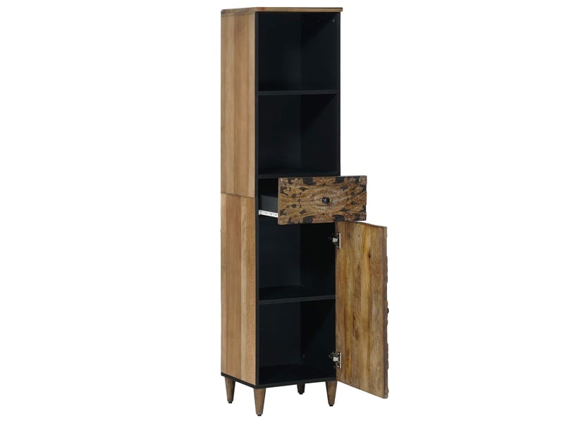 Armoire de salle de bain, cabinet de salle de bain marron 38 x 33 x 160 cm cf65097 - Conforama A