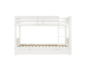 Lit superposé 90x200 cm <strong>LEYTN</strong>  <strong></strong> coloris blanc