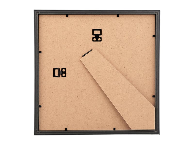  Lot de 2 cadres photo carrés design moderne 27 x 27 x 2,5 cm en plastique noir 13_0013210  - Conforama D