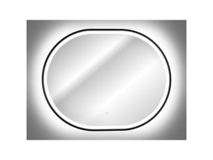 Miroir salle de bain led doré ovale 90x70 cm design