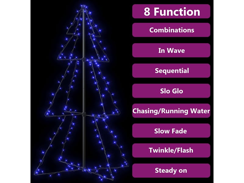  Arbre de noël, sapin de noël cône 160 led d'intérieur-d'extérieur 78x120 cm shl7035  - Conforama D