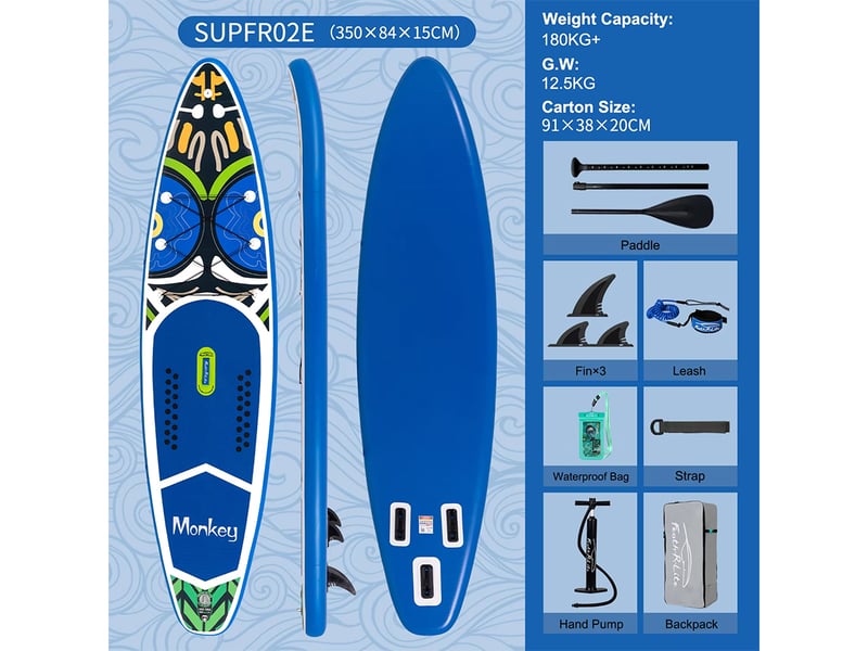  Planche de SUP Funwater SUPFR02E - 350x83x15cm 180kg  - Conforama D