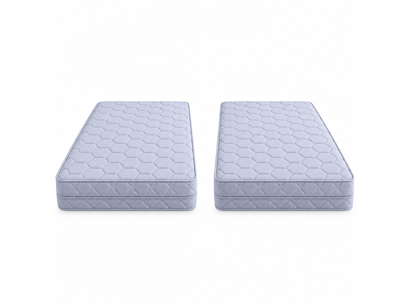 Pink diamond lot de 2 matelas 2 x 90x190 - hauteur 20 cm - déhoussable sur 3 côtés - housse lavable - soutien ferme - (2_x_90_x_190_cm)  - Conforama A