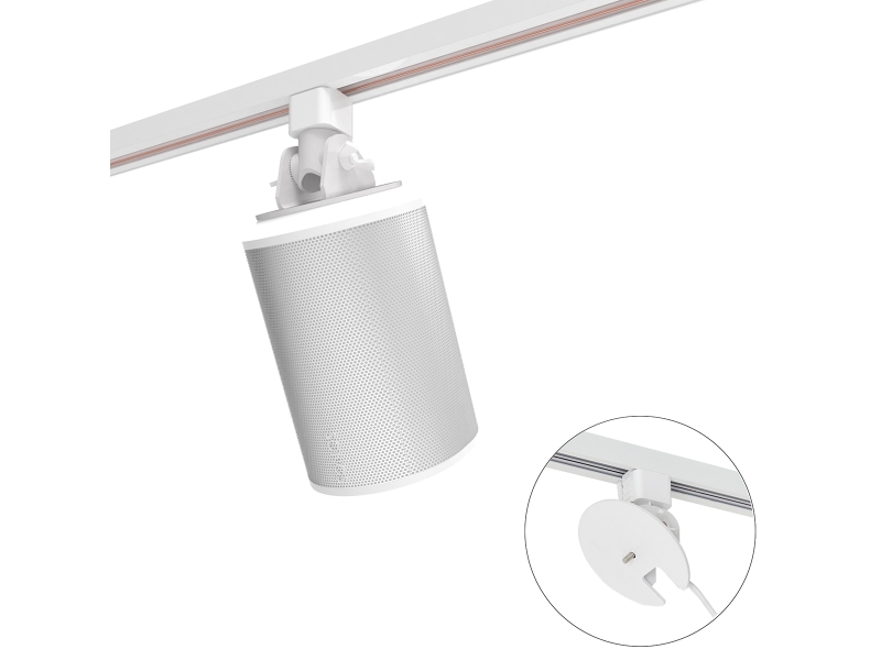 Support d'enceinte sonos era 100 pour rail monophasé blanc inclinable - iconic  - Conforama B