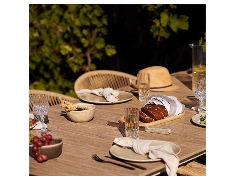  Table de jardin rectangulaire en aluminium plateau polyéthylène aspect bois - abelina ABELINA - Conforama E