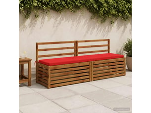 Lot de 2 coussins de banc, coussins d'assise soest 100 % polyester rouge cf57373