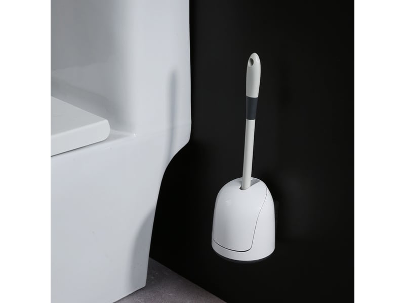  Brosse à wc compacte blanche avec support  - Conforama B