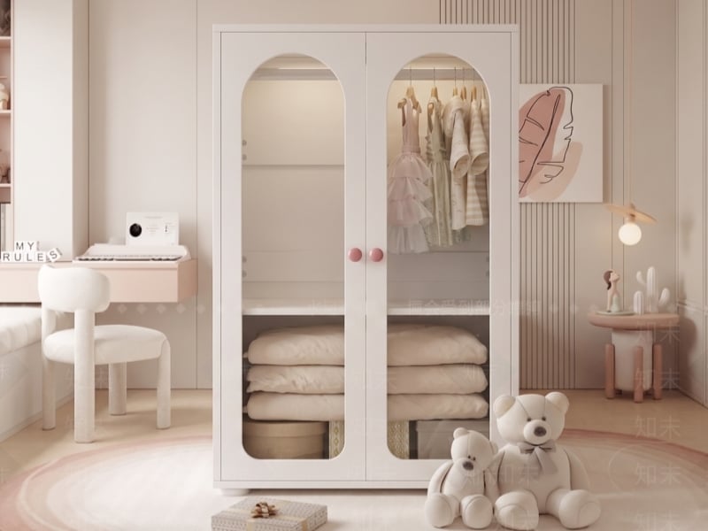  Armoire — blanc — 80 × 50 × 120 cm — 2 portes  - Conforama B