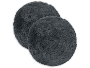 Lot de 2 coussins avec oreiller, coussins décoratifs heerlen anthracite fleece pv cf50384