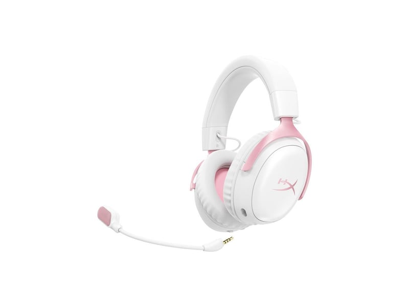  Casque gaming sans fil 2.4 ghz et bluetooth cloud iii s micro detache 10 mm blanc rose HYPDG0R2AA - Conforama D