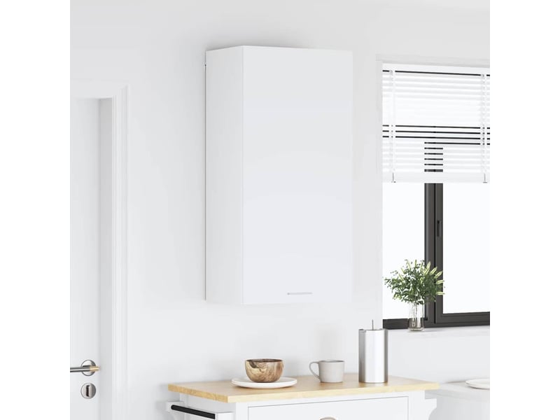 Meuble de rangement cuisine, armoire suspendue blanc 50x31x100cm bois d'ingénierie - Conforama D