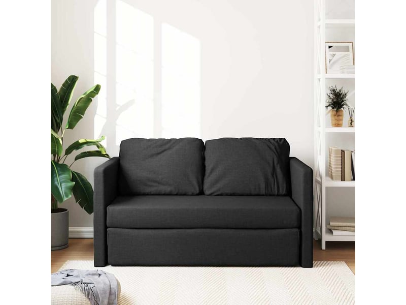  Canapé-lit 2 en 1 noir 112x174x55 cm tissu  - Conforama C