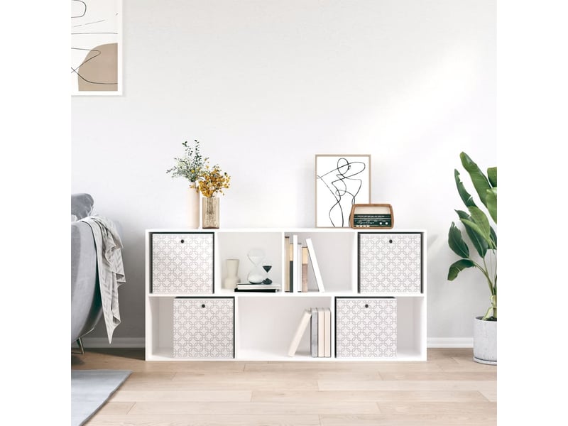  Boîtes de rangement pliables 4 pcs crème tissu intissé  - Conforama D