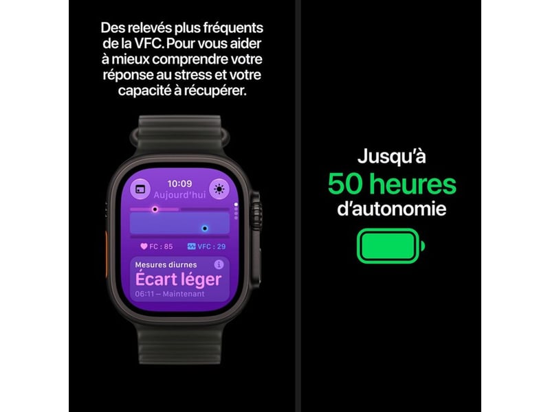  Montre connectée gps + cellular ultra 49 mm titane naturel oled MJAF4QF/A - Conforama E
