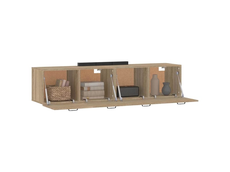  Armoires murales 2 pcs, meuble de rangement salon chêne sonoma 60x36,5x35 cm  - Conforama D