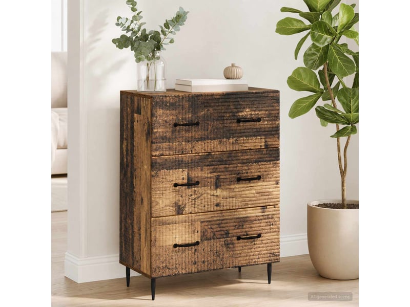  Armoire de rangement bureau, armoire à tiroirs bois ancien 66 x 34,5 x 89,5 cm  - Conforama D