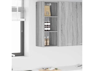 Meuble de rangement, armoire suspendue gris sonoma 30x29,5x80cm
