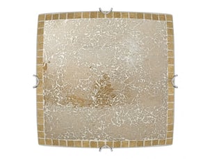 Fabrilamp tenor plafonnier carré mosaïque 3 x e27, verre ambré, 40 x 40 cm