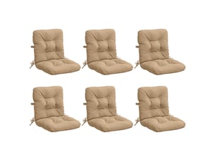 Lot de 6 coussins de chaise à dossier haut vianen cf59402
