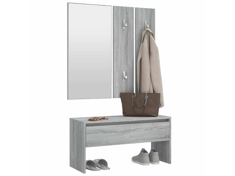  Ensemble de meubles de couloir sonoma gris bois d'ingénierie shl5831  - Conforama D