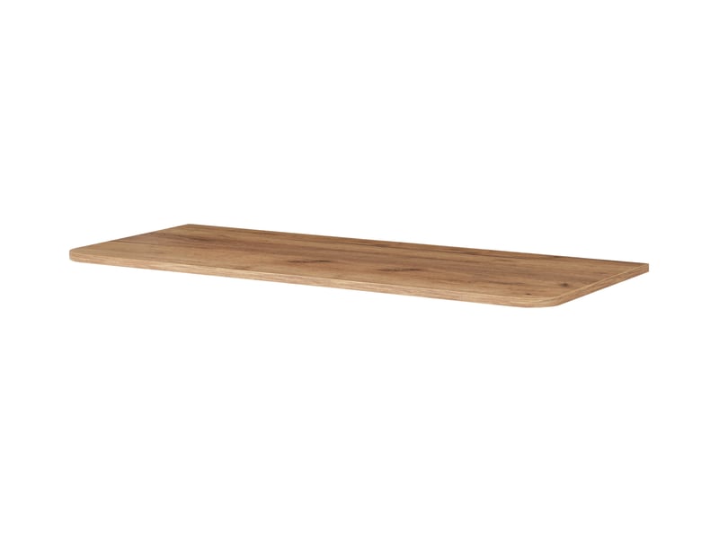  Plan de travail linea 100 cm chêne craft d'or pour meuble de salle de bain avec angles arrondis  - Conforama E