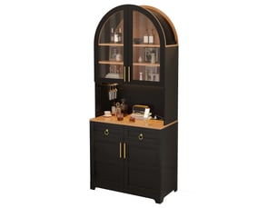 Buffet 4 porte(s) 2 tiroir(s) MODFU - 80 cm coloris noir