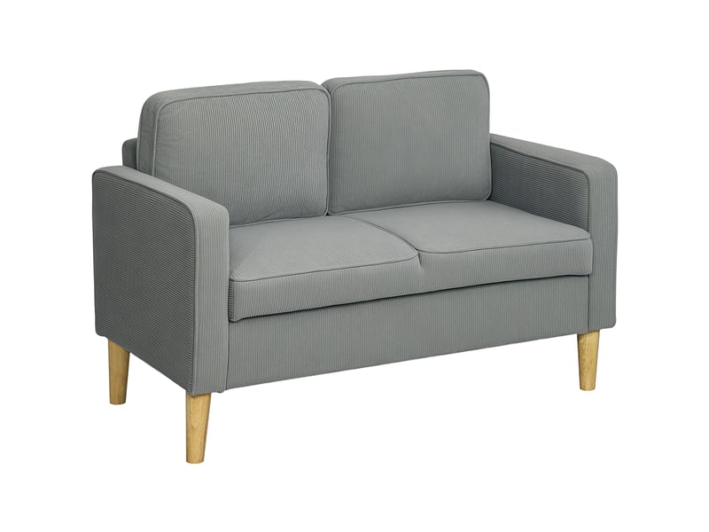  Canapé 2 places 117x63x79 cm avec rangement gris clair  - Conforama A