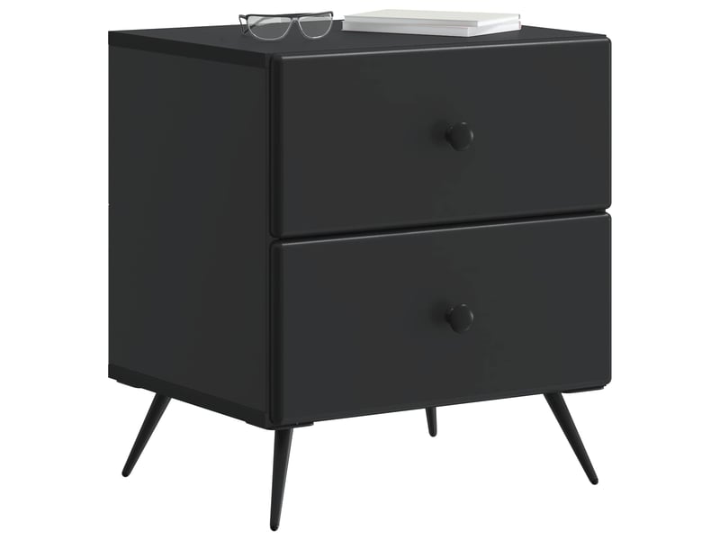  Table de chevet avec tiroir 2 pièces noir 43 x 34,5 x 47,5 cm  - Conforama A
