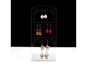 Présentoir en plastique transparent à 24 trous pour boucles d'oreilles, clous d'oreilles, m, plastique, autres pierres précieuses