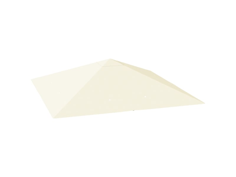  Toit de pavillon 3x3 m - tissu oxford 600d - crème blanc - 8 trous de drainage - uv30+ - facile à monter - 298x298 cm 298x298x50cm - Conforama E