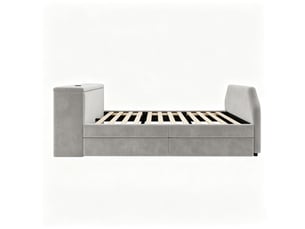 Lit gigogne 140x200 cm coloris gris