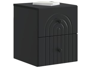 Table de chevet - cabinet de chevet - table de nuit mural avec tiroir noir 33 x 34,5 x 40 cm