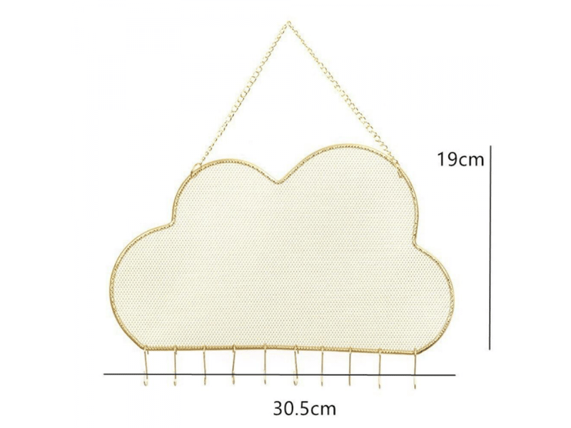  (nuages)organiseur de bijoux suspendu, présentoir mural en métal pour boucles d'oreilles et colliers,cadeau pour les s et les femmes  - Conforama B