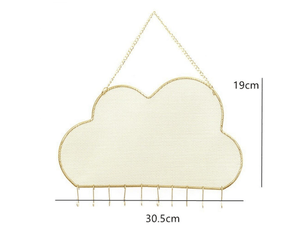(nuages)organiseur de bijoux suspendu, présentoir mural en métal pour boucles d'oreilles et colliers,cadeau pour les s et les femmes