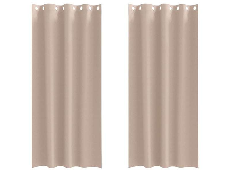 Lot de 2 rideaux occultants, rideaux black-out avec anneaux taupe 260 x 140 cm cf44779 - Conforama A