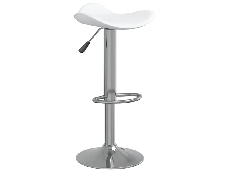  Tabouret de bar, chaise de bar blanc acier chromé et cuir artificiel  - Conforama A